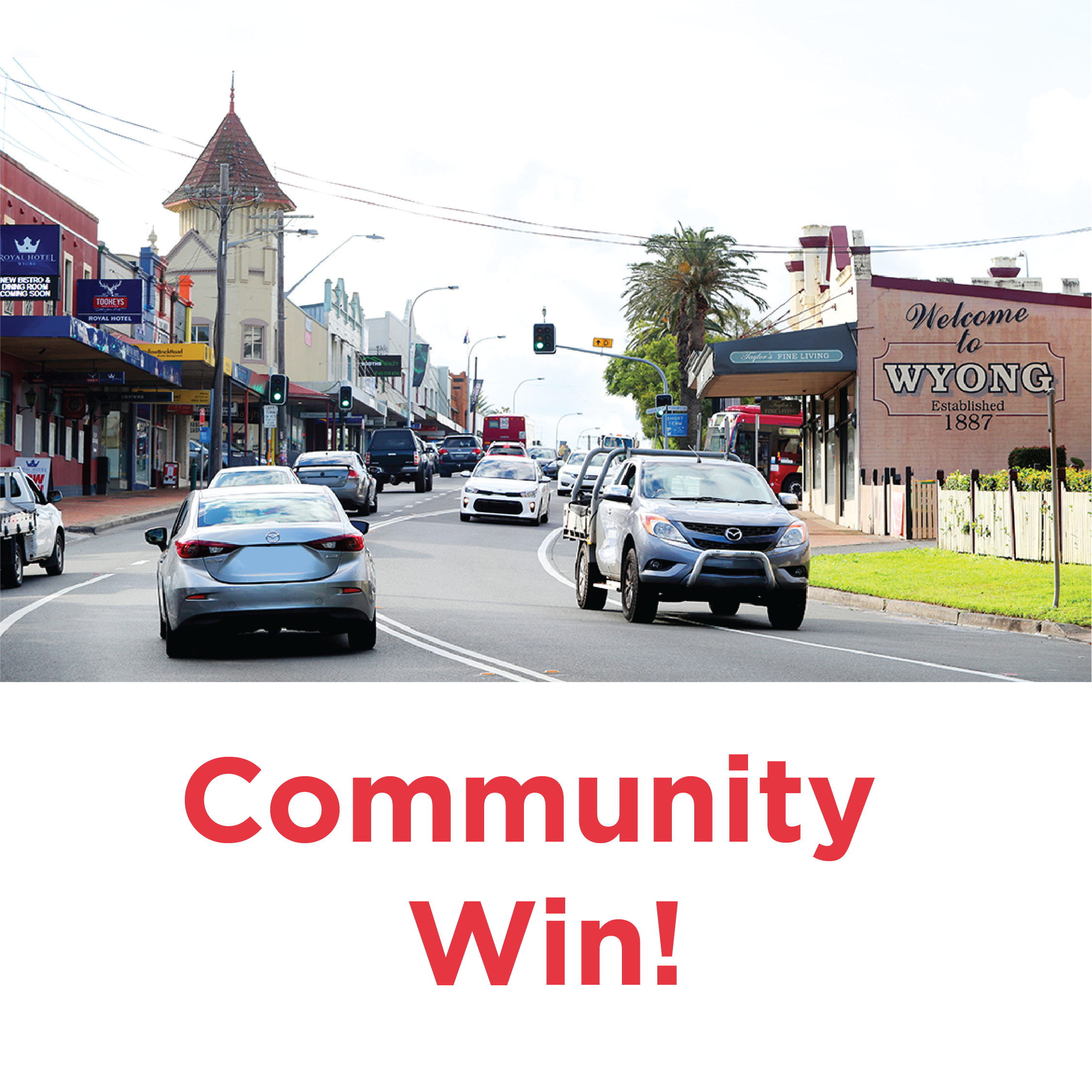 Government Finally Fixing the Road Through Wyong Main Image